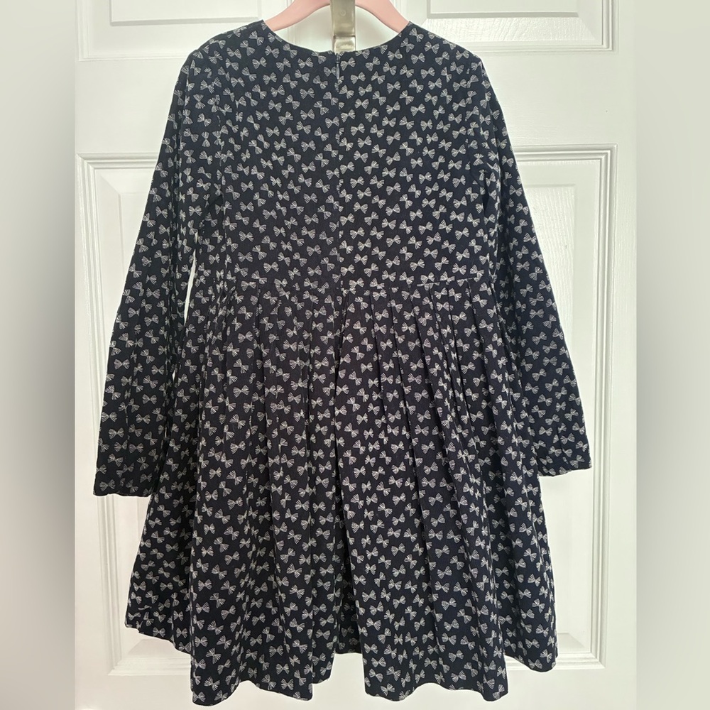 Jacadi Paris 8A Dark Navy Bow Dress - Picture 9 of 11